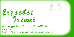 erzsebet trimml business card